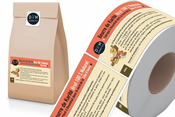 étiquettes adhésives en rouleau - étiquette bio
